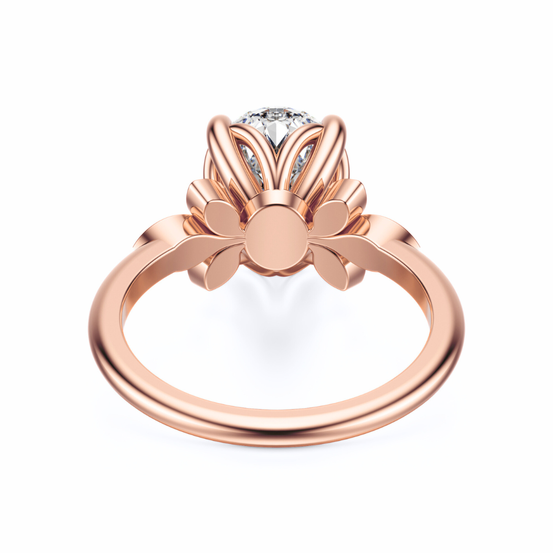 Oval Cut 2.10 CT F VS2 Lab Grown Diamond Ring in Gold (IGI)