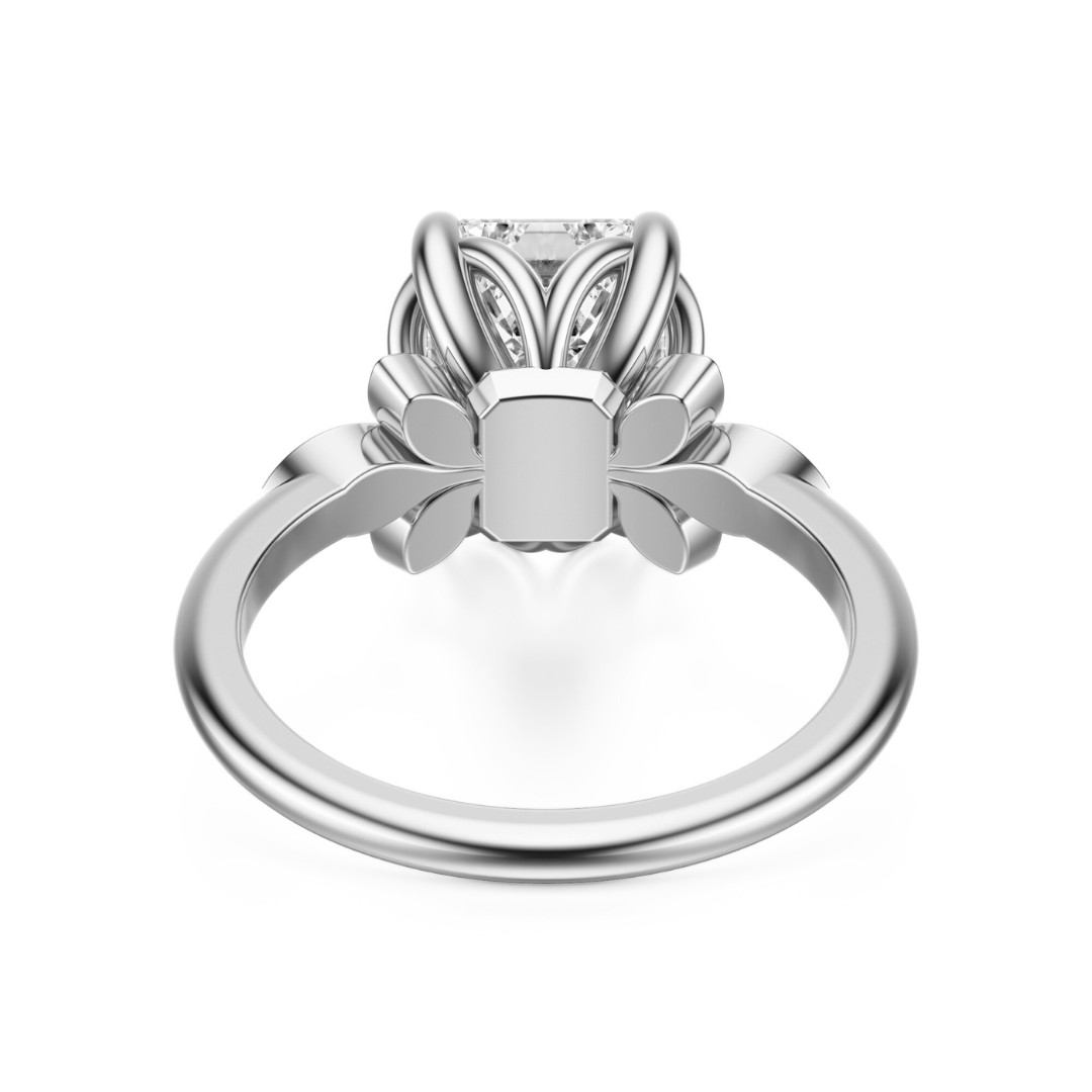 Emerald Cut 2.10 CT F VS2 Lab Grown Diamond Ring in Gold (IGI)