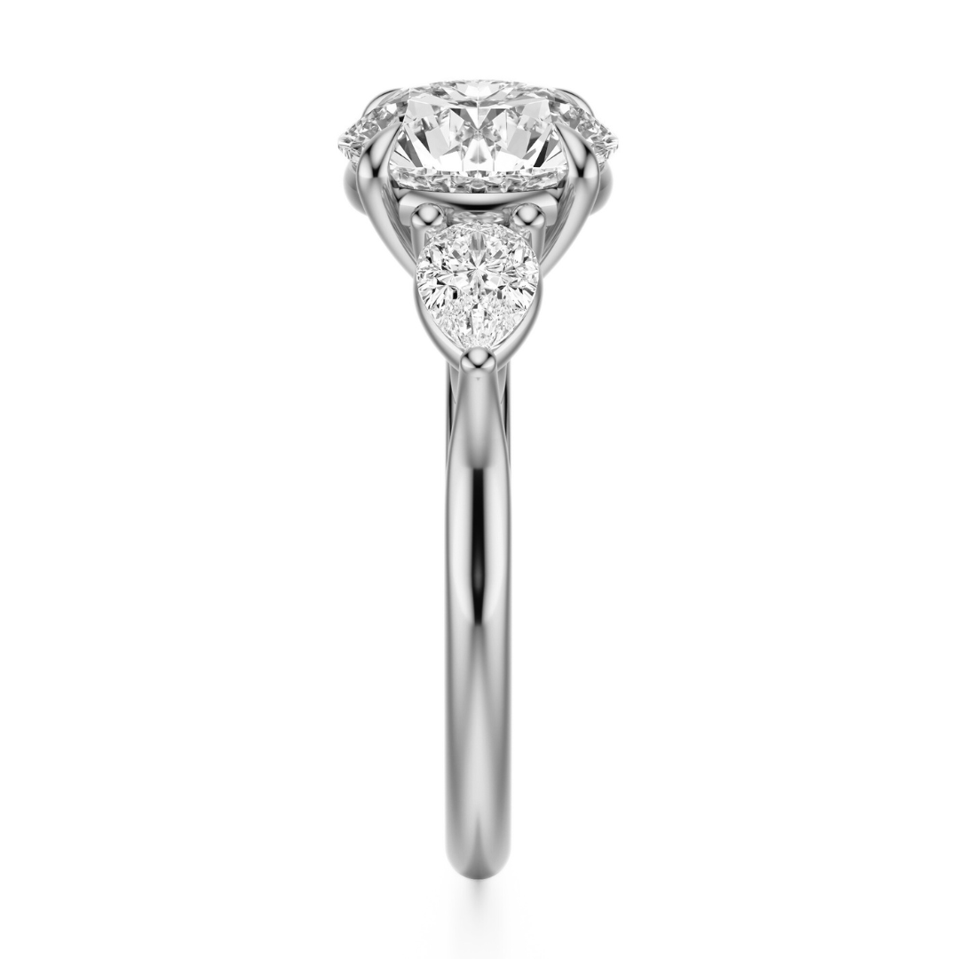 Round Cut 2.50 CT F VS2 Lab Grown Diamond Ring in Gold (IGI)