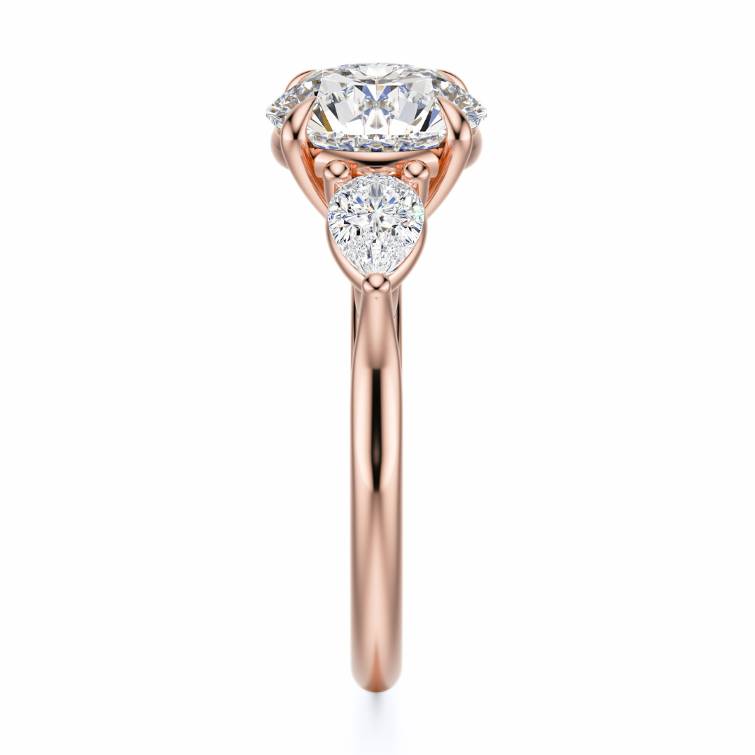 Round Cut 2.50 CT F VS2 Lab Grown Diamond Ring in Gold (IGI)
