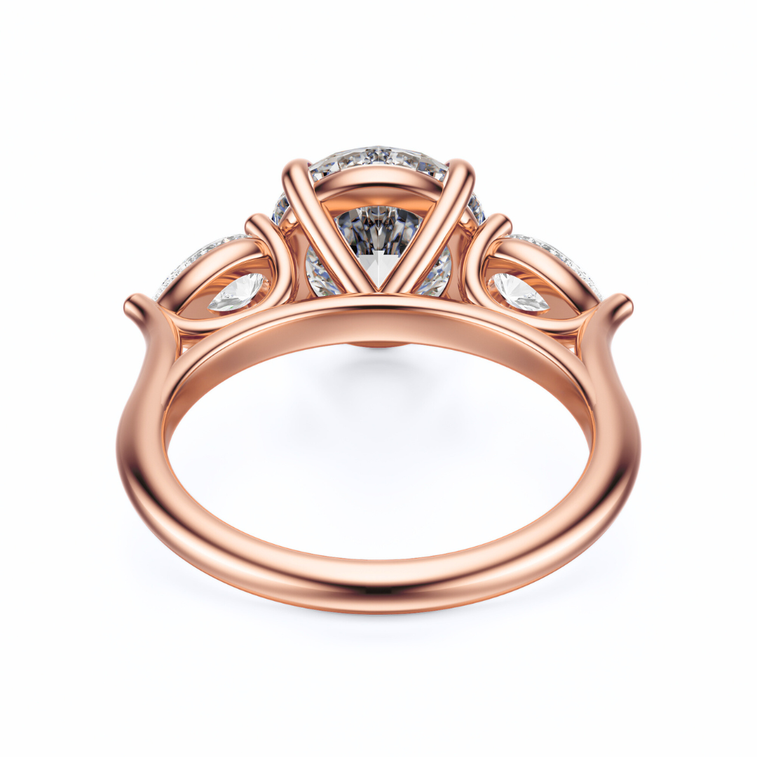Round Cut 2.50 CT F VS2 Lab Grown Diamond Ring in Gold (IGI)