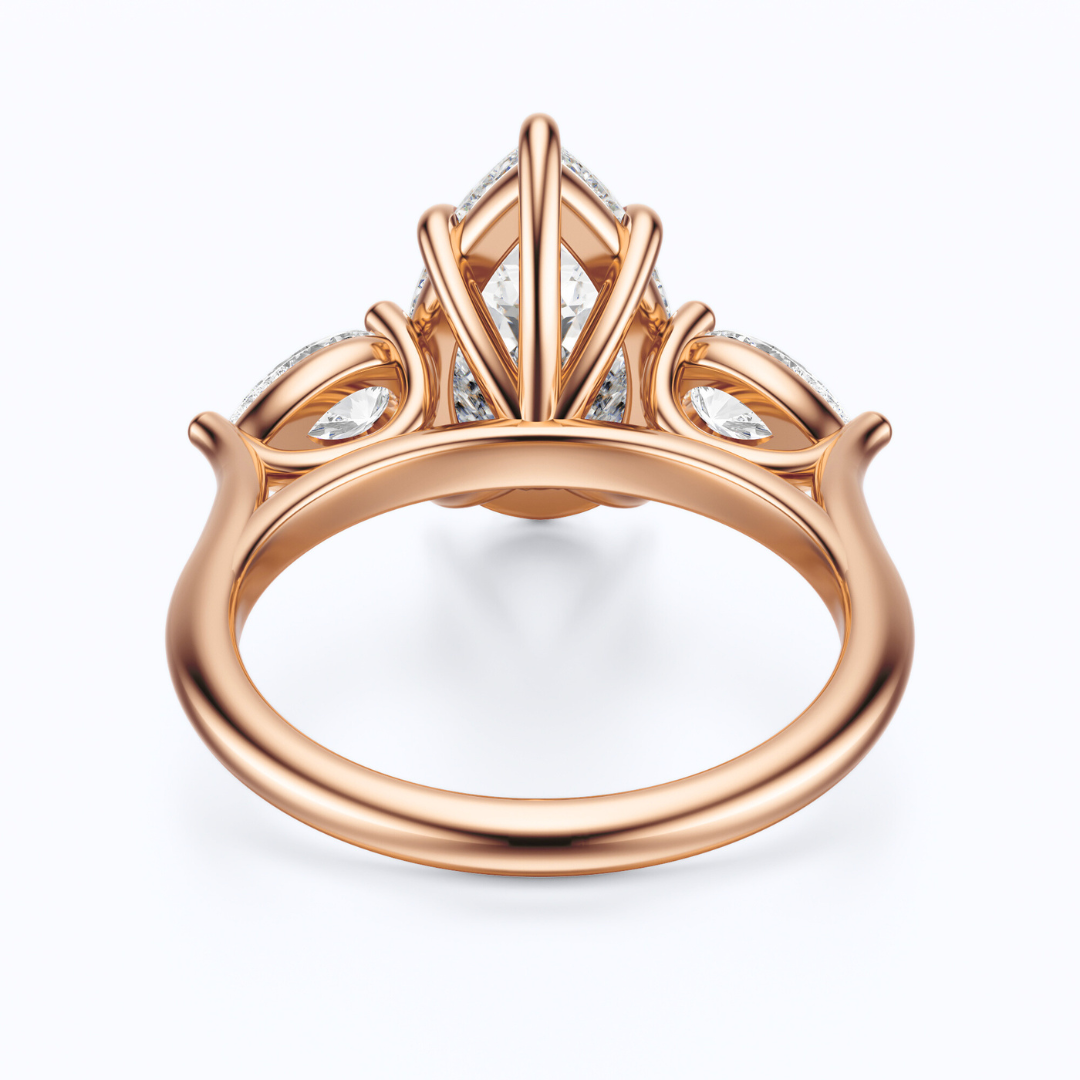 Pear Cut 2.50 CT F VS2 Lab Grown Diamond Ring in Gold (IGI)