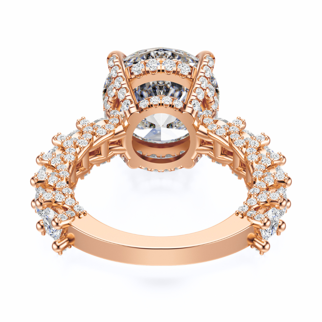 Round Cut 6.00 CT F VS2 Lab Grown Diamond Ring in Gold (IGI)