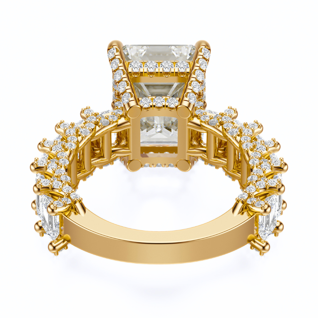 Emerald Cut 6.00 CT F VS2 Lab Grown Diamond Ring in Gold (IGI)