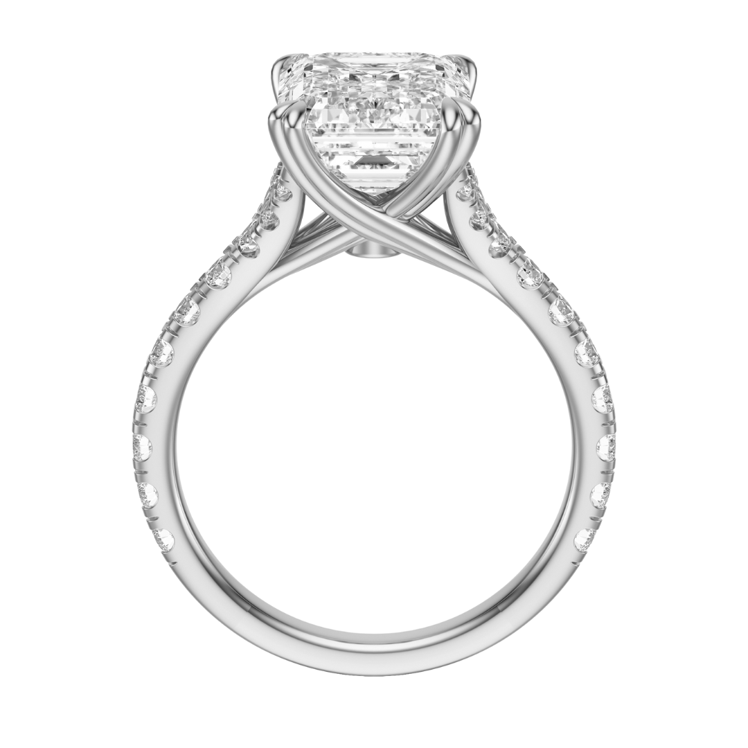 Emerald Cut 2.50 CT F VS2 Lab Grown Diamond Ring in Gold (IGI)