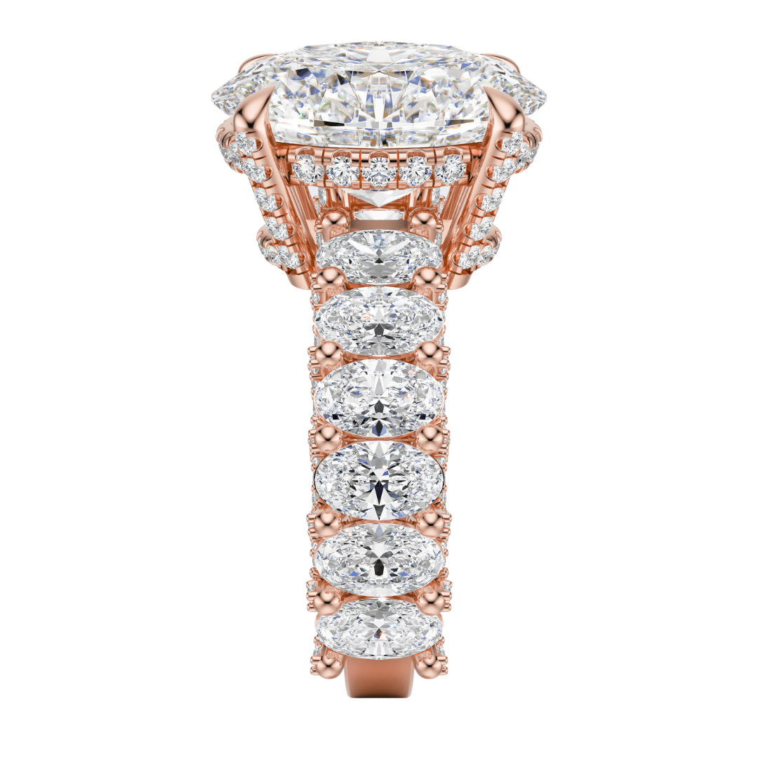 Oval Cut 6.00 CT F VS2 Lab Grown Diamond Ring in Gold (IGI)