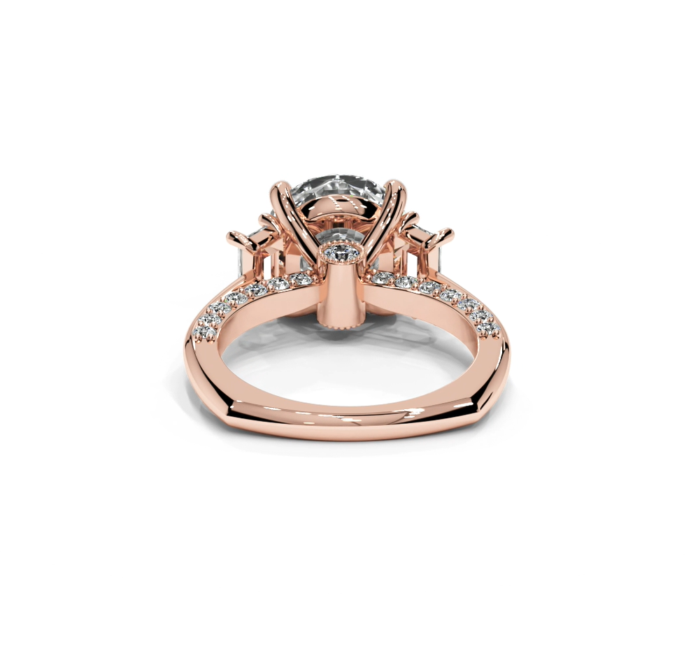 Round Cut 5.00 CT Lab Diamond Ring | 14K Gold | IGI Certified