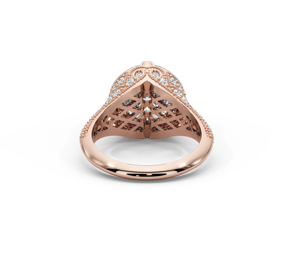 Round Cut 5.50 CT F VS2 Lab Diamond Ring in 14K Gold (IGI Certified)