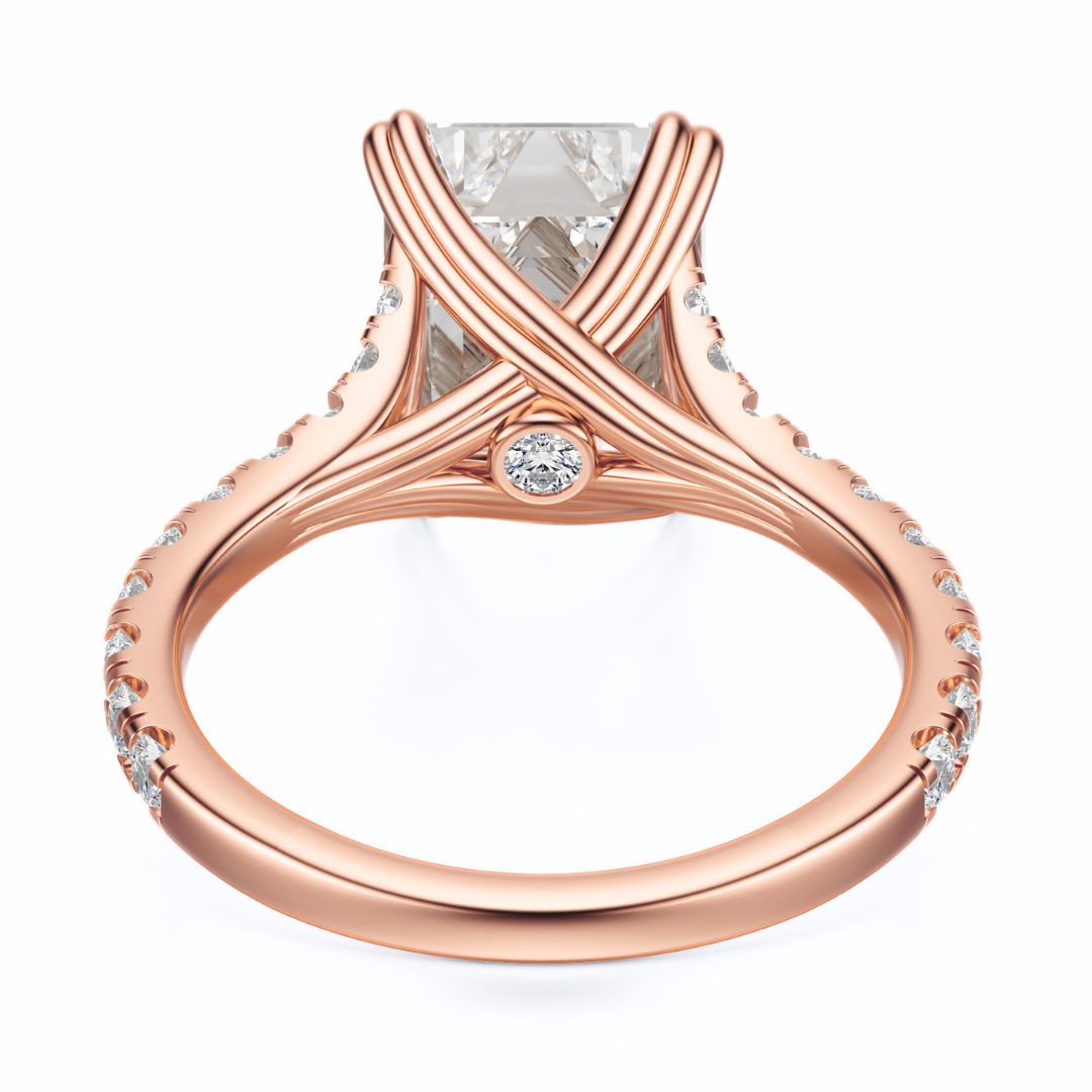 Emerald Cut 2.50 CT F VS2 Lab Grown Diamond Ring in Gold (IGI)