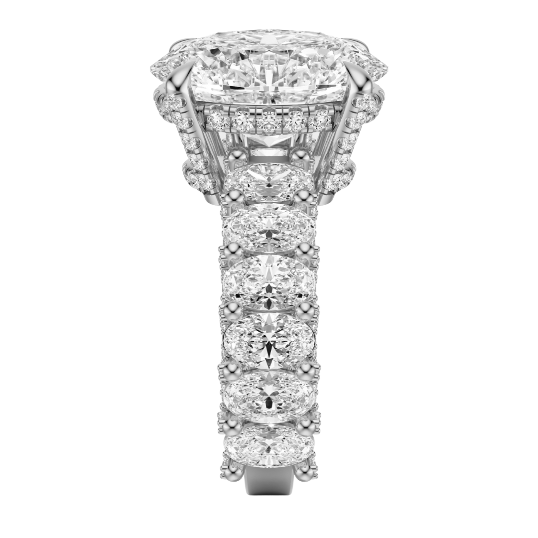 Oval Cut 6.00 CT F VS2 Lab Grown Diamond Ring in Gold (IGI)