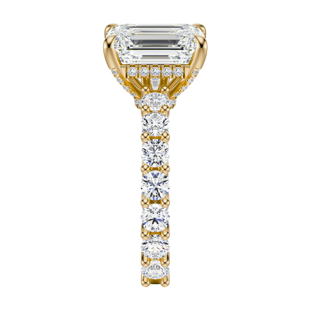 Emerald Cut 3.00 CT F VS2 Lab Grown Diamond Ring in Gold (IGI)