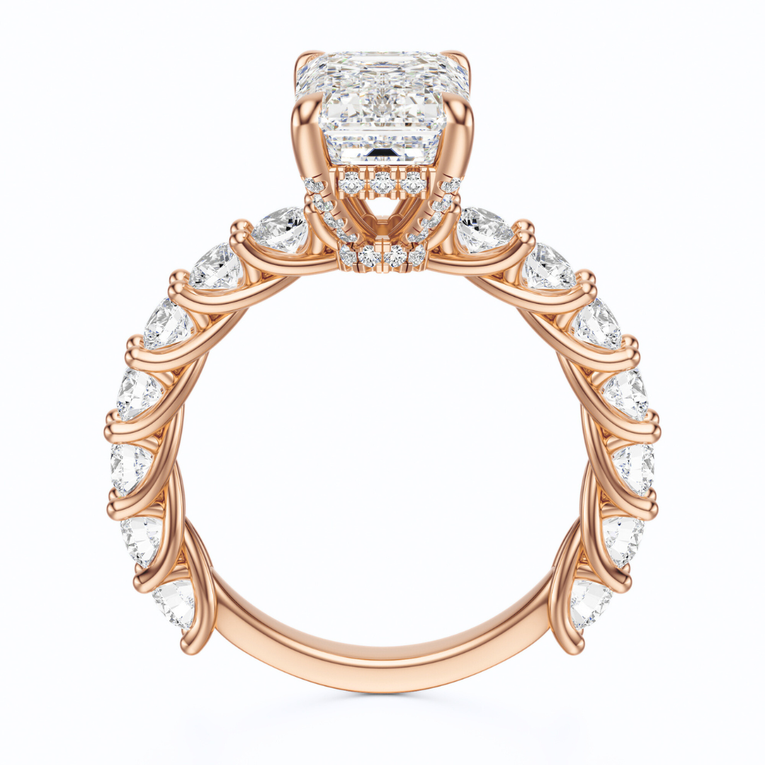 Emerald Cut 3.00 CT F VS2 Lab Grown Diamond Ring in Gold (IGI)