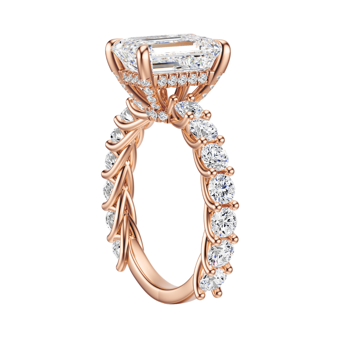 Emerald Cut 3.00 CT F VS2 Lab Grown Diamond Ring in Gold (IGI)