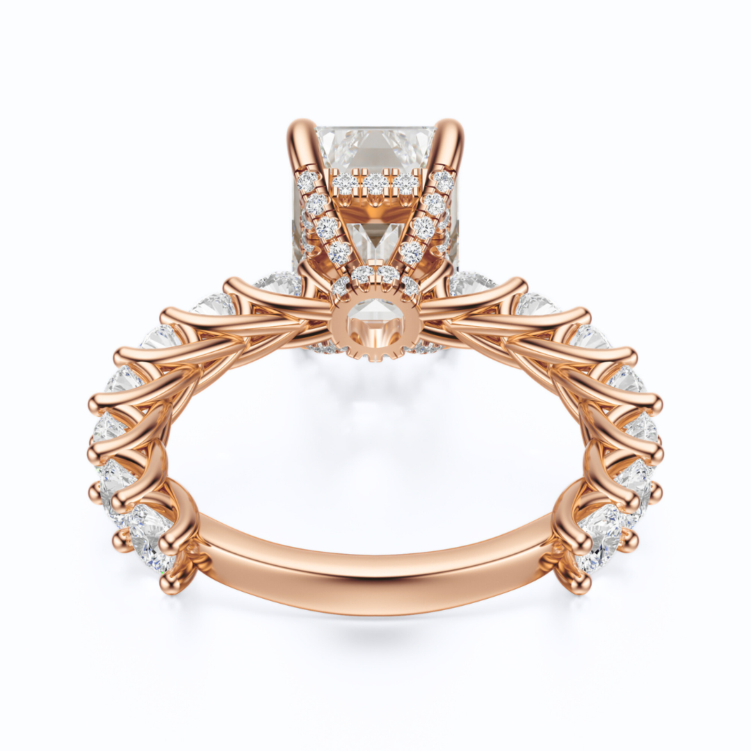 Emerald Cut 3.00 CT F VS2 Lab Grown Diamond Ring in Gold (IGI)