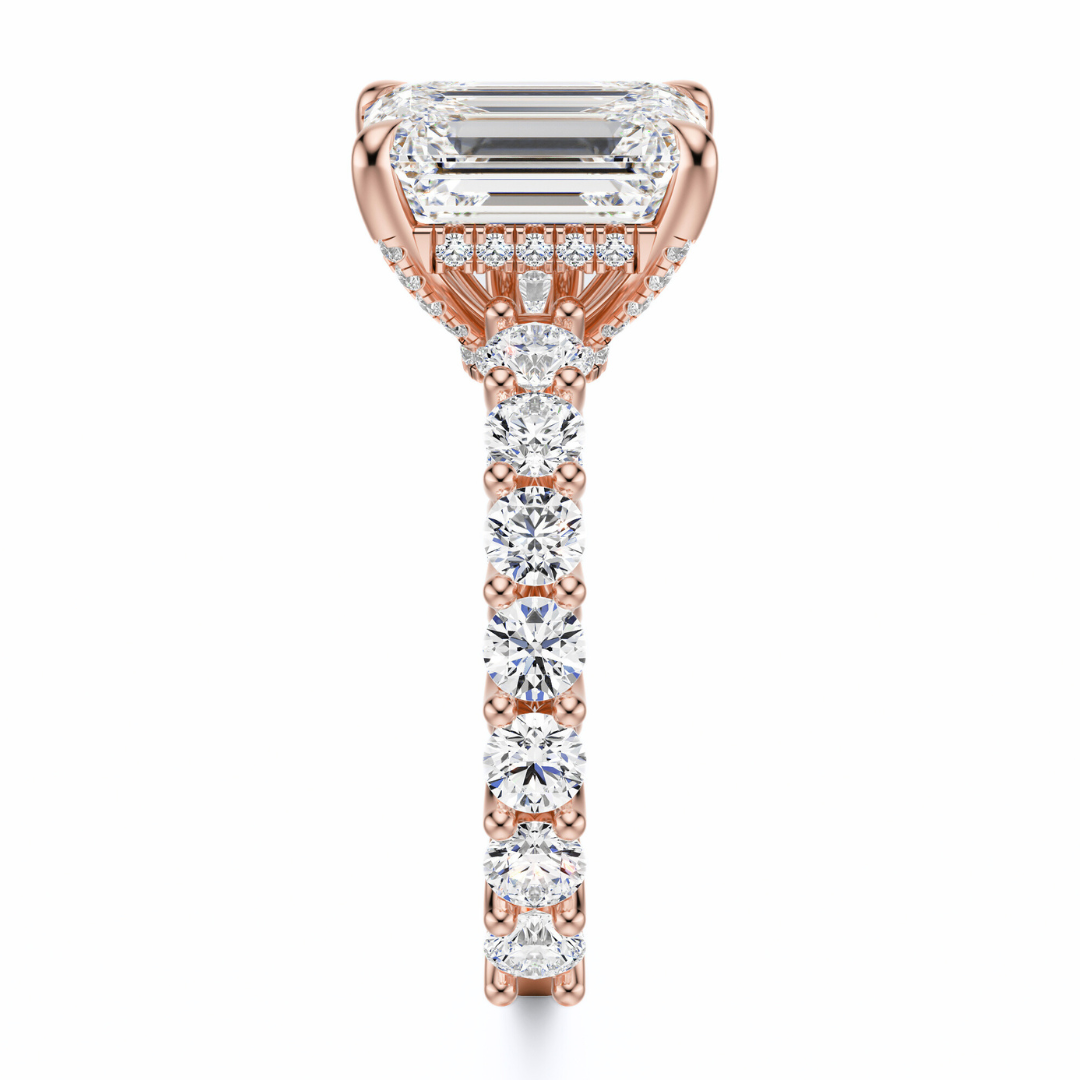 Emerald Cut 3.00 CT F VS2 Lab Grown Diamond Ring in Gold (IGI)