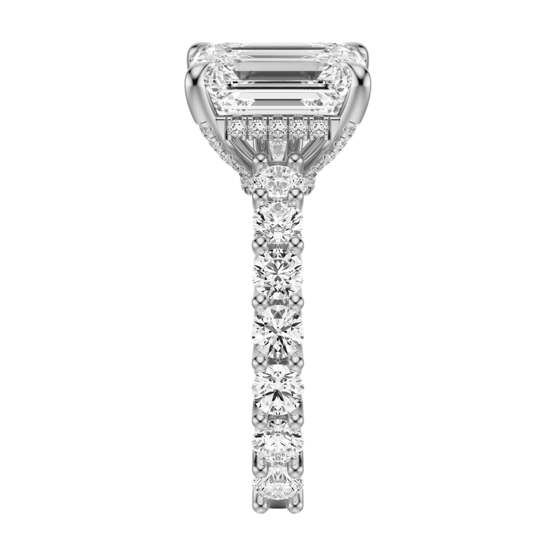 Emerald Cut 3.00 CT F VS2 Lab Grown Diamond Ring in Gold (IGI)