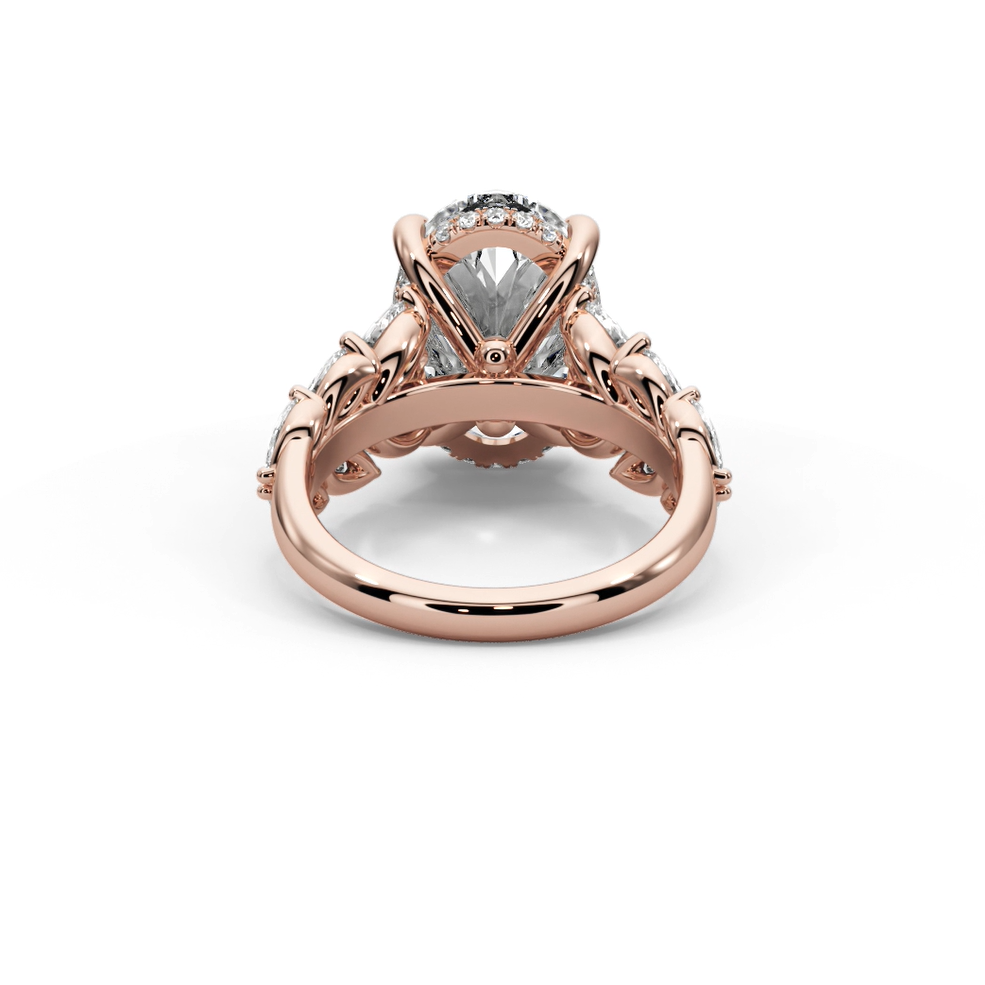 Oval Cut 7.00 CT Lab Diamond Ring | 14K Gold | IGI Certified