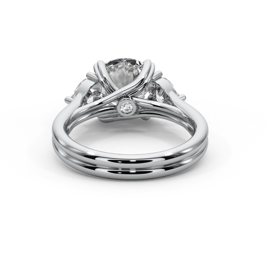 Round Cut 3.00 CT F VS2 Lab Grown Diamond Ring in 14K Gold (IGI Certified)