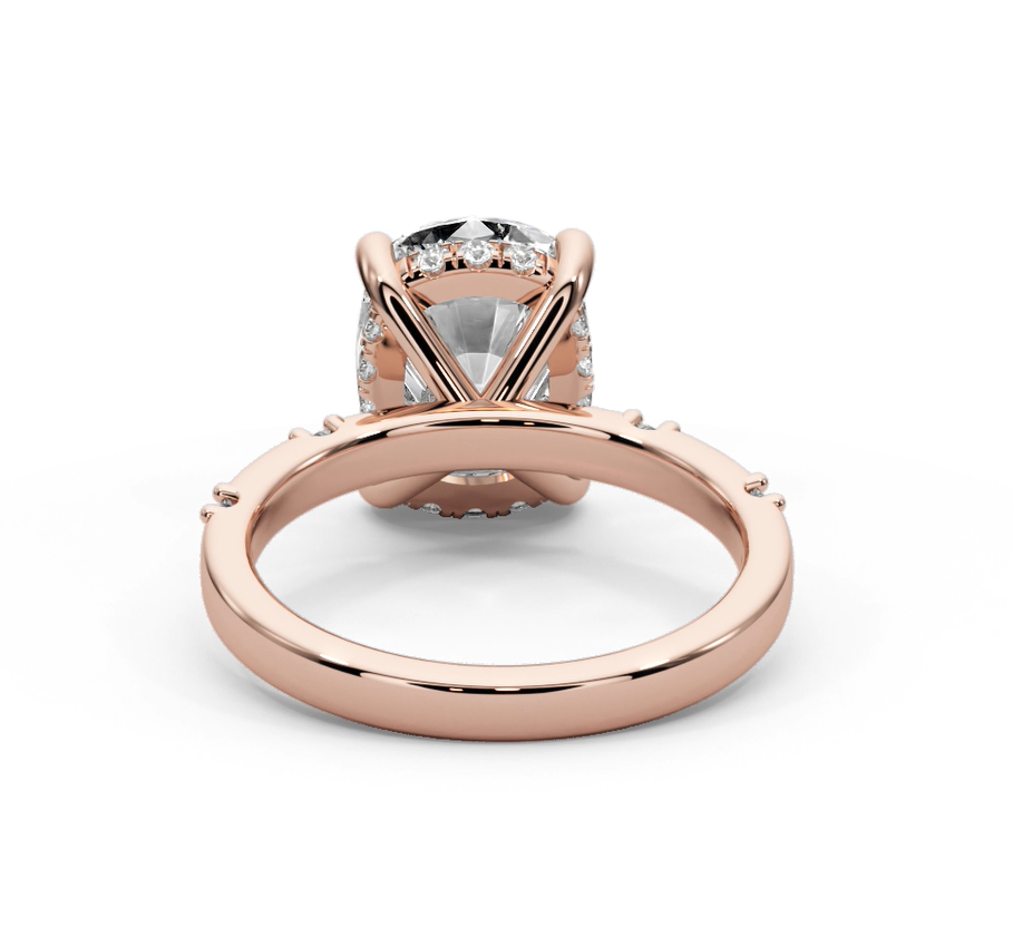 Cushion Cut 2.35 CT F VS2 Lab Diamond Ring in 14K Gold (IGI Certified)