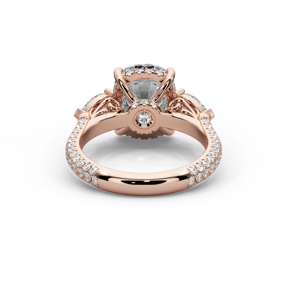 Cushion Cut 6.20 CT Lab Diamond Ring | 14K Gold | IGI Certified