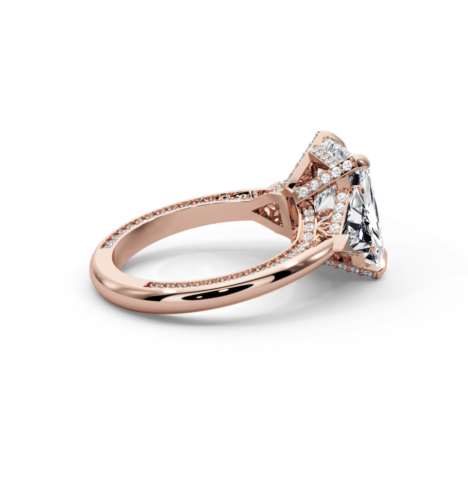 Radiant Cut 7.15 CT Lab Diamond Ring | 14K Gold | IGI Certified