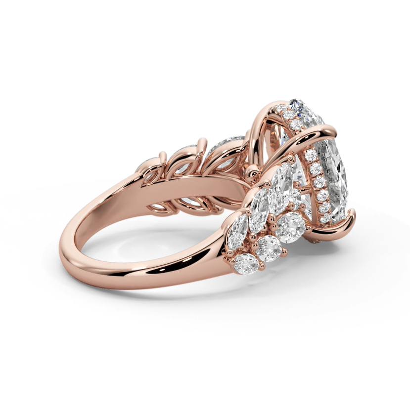 Oval Cut 7.00 CT Lab Diamond Ring | 14K Gold | IGI Certified