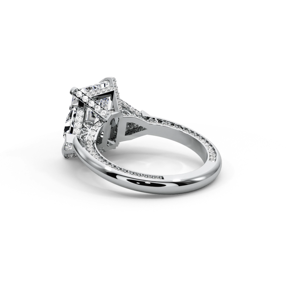 Radiant Cut 7.15 CT Lab Diamond Ring | 14K Gold | IGI Certified