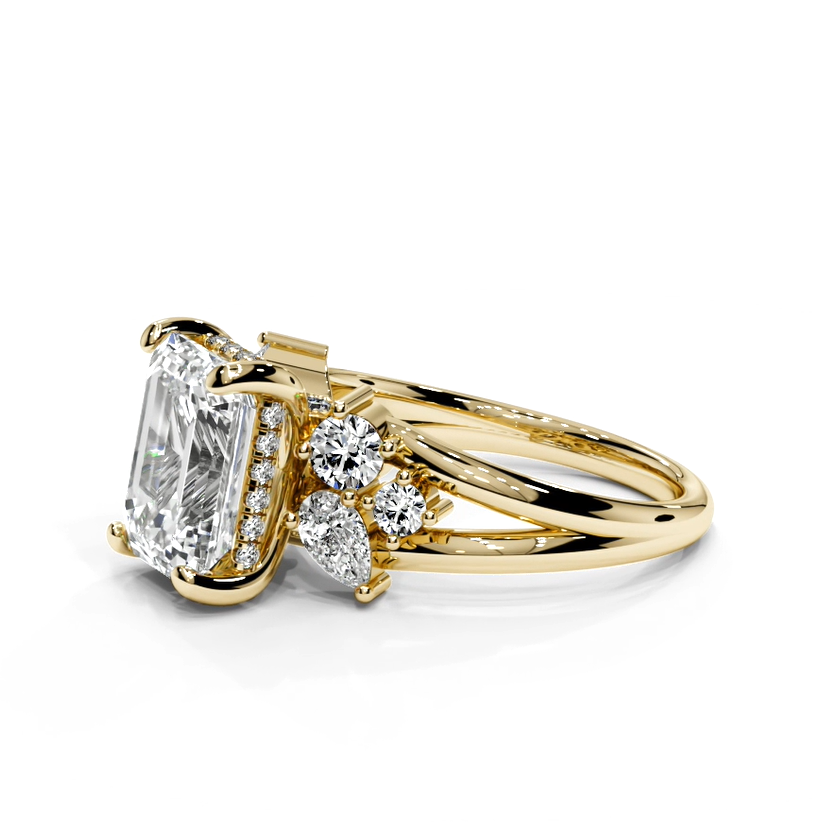 Emerald Cut 5.00 CT Lab Diamond Ring | 14K Gold | IGI Certified