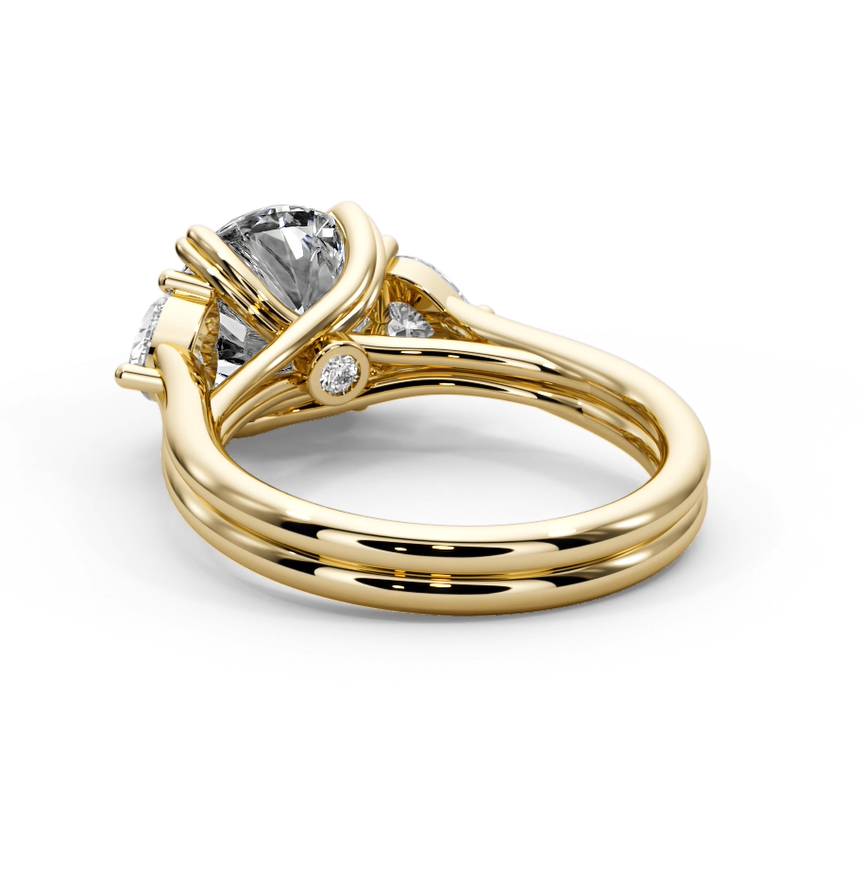 Round Cut 3.00 CT F VS2 Lab Grown Diamond Ring in 14K Gold (IGI Certified)