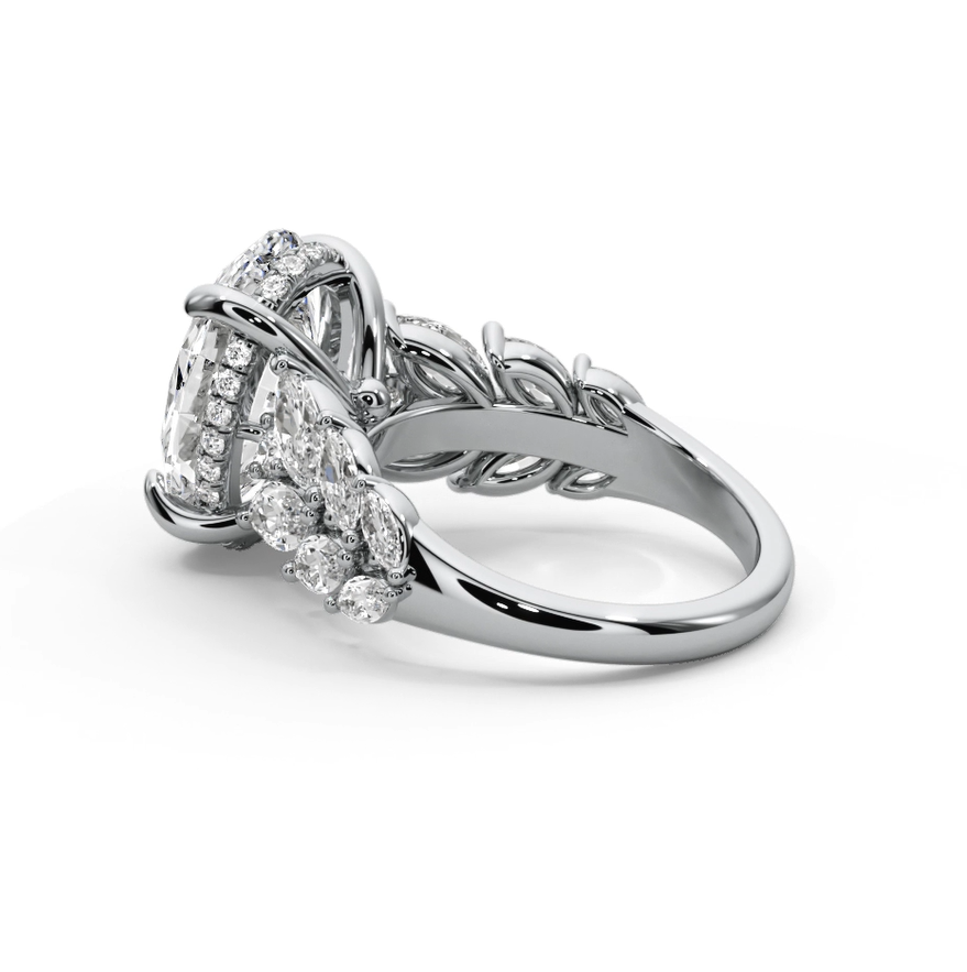 Oval Cut 7.00 CT Lab Diamond Ring | 14K Gold | IGI Certified