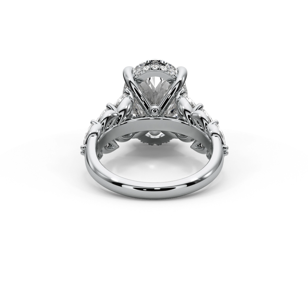 Oval Cut 7.00 CT Lab Diamond Ring | 14K Gold | IGI Certified