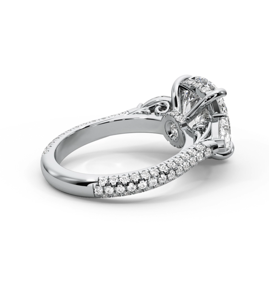 Cushion Cut 6.20 CT Lab Diamond Ring | 14K Gold | IGI Certified