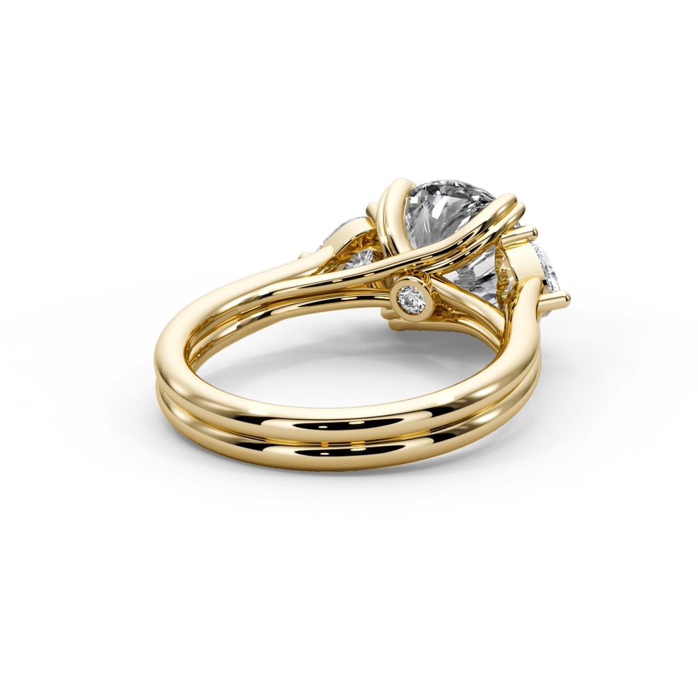 Round Cut 3.00 CT F VS2 Lab Grown Diamond Ring in 14K Gold (IGI Certified)