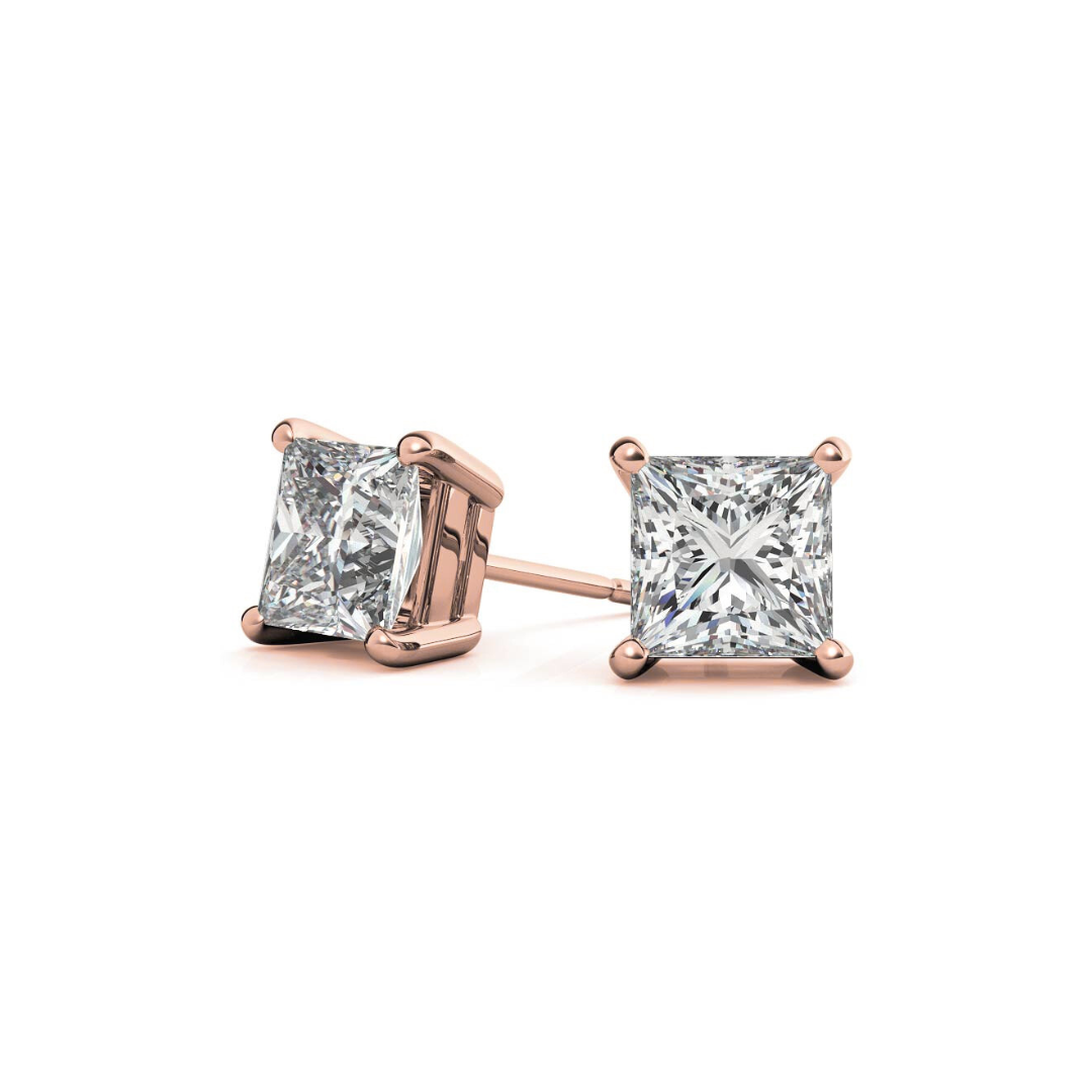 Asscher Basket 6.00 CT F VS1 Lab Grown Diamond Studs in 14K and 18K Gold (IGI)