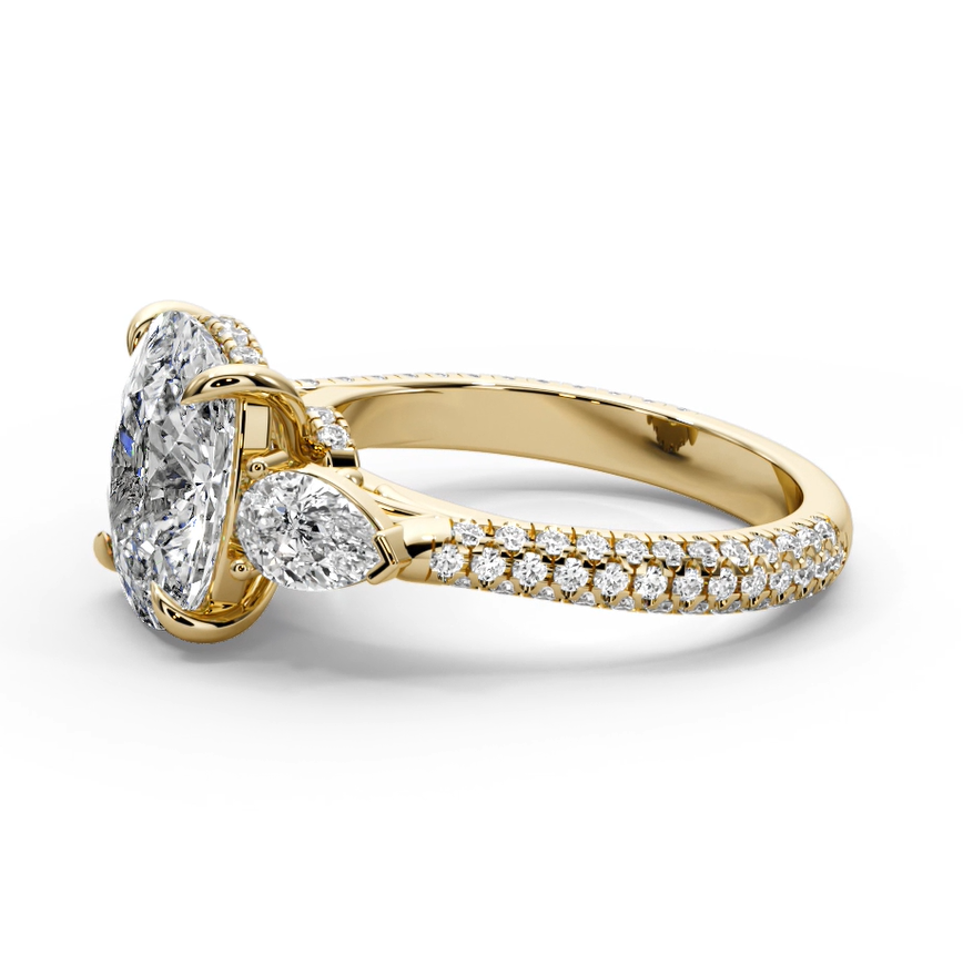 Cushion Cut 6.20 CT Lab Diamond Ring | 14K Gold | IGI Certified