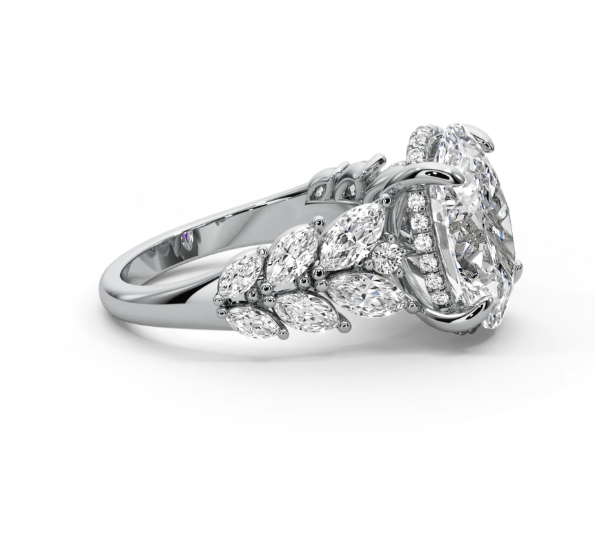 Oval Cut 7.00 CT Lab Diamond Ring | 14K Gold | IGI Certified