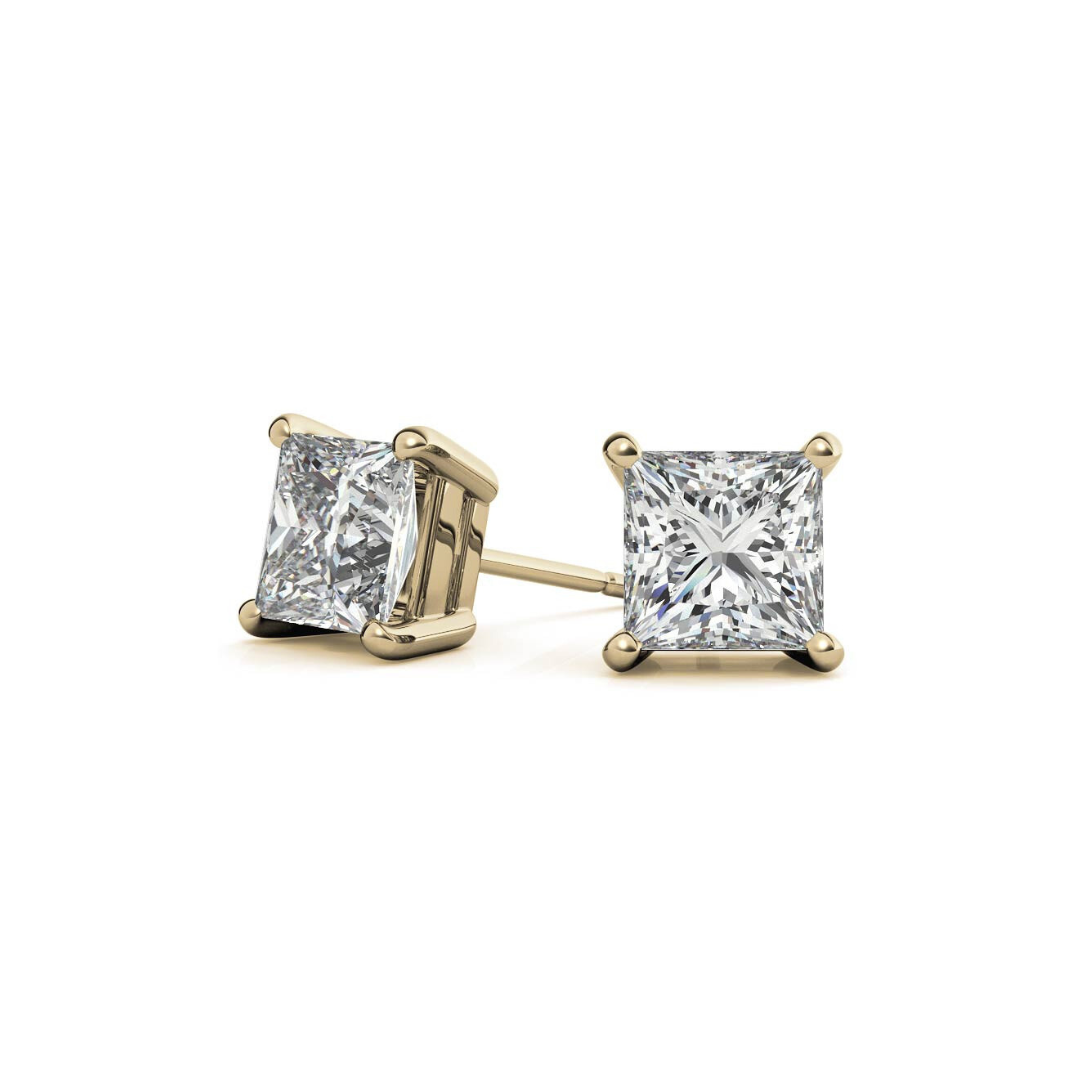 Asscher Basket 6.00 CT F VS1 Lab Grown Diamond Studs in 14K and 18K Gold (IGI)