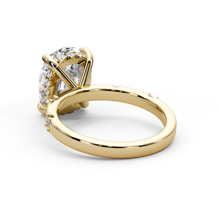 Cushion Cut 2.35 CT F VS2 Lab Diamond Ring in 14K Gold (IGI Certified)