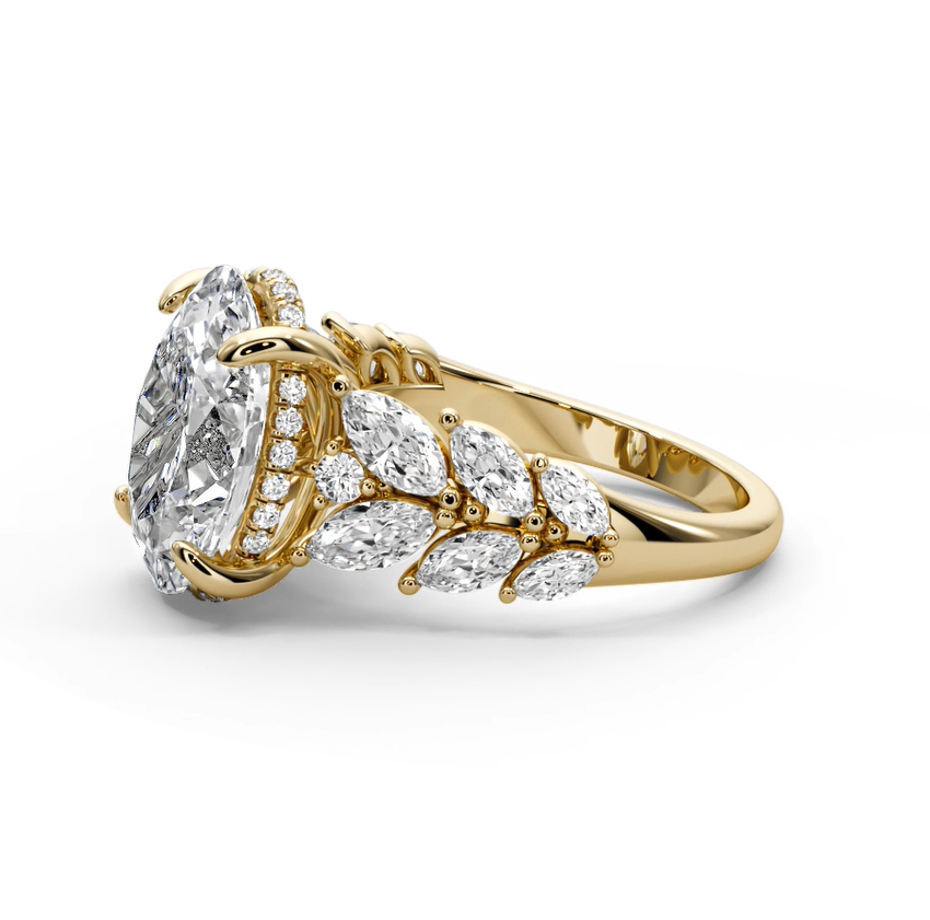 Oval Cut 7.00 CT Lab Diamond Ring | 14K Gold | IGI Certified