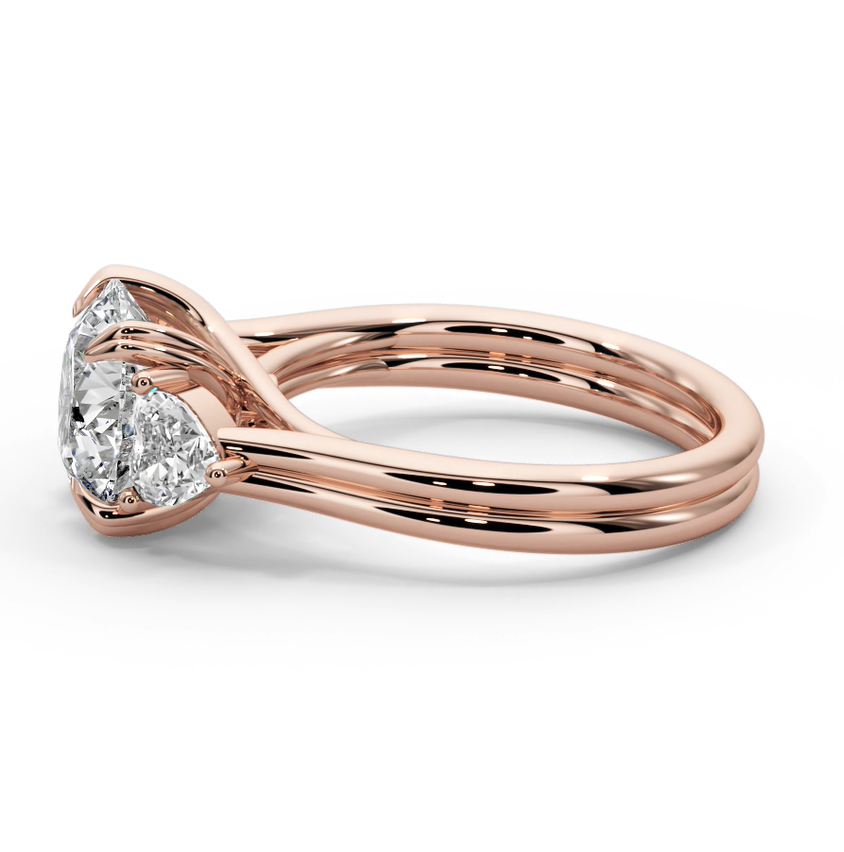 Round Cut 3.00 CT F VS2 Lab Grown Diamond Ring in 14K Gold (IGI Certified)