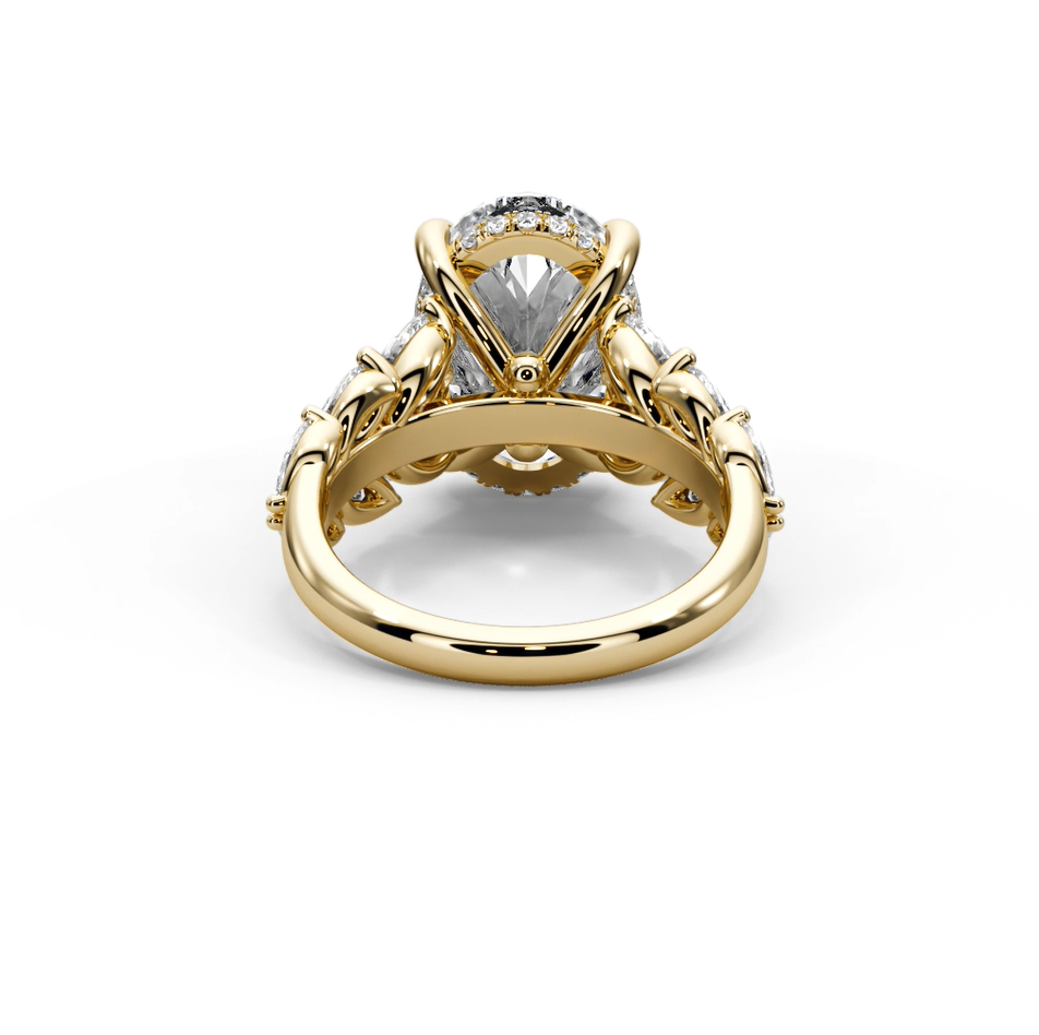 Oval Cut 7.00 CT Lab Diamond Ring | 14K Gold | IGI Certified