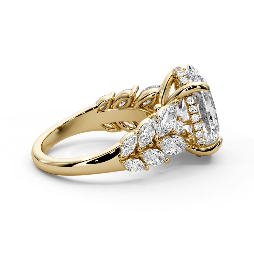 Oval Cut 7.00 CT Lab Diamond Ring | 14K Gold | IGI Certified