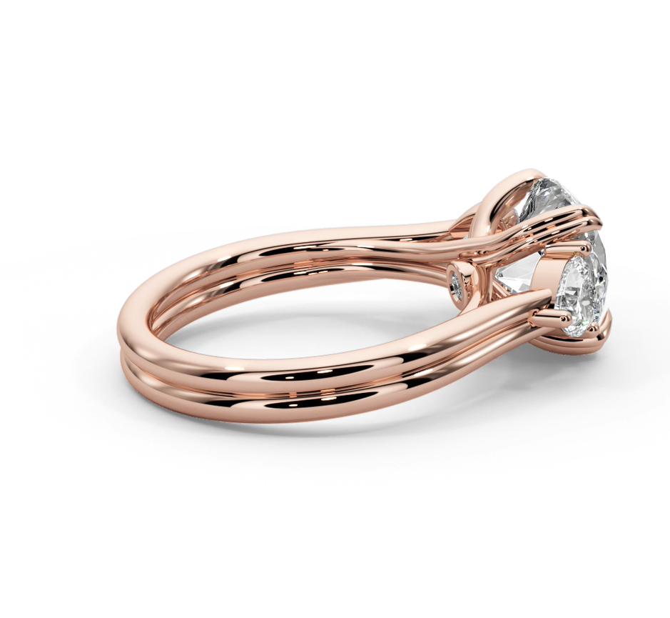 Round Cut 3.00 CT F VS2 Lab Grown Diamond Ring in 14K Gold (IGI Certified)