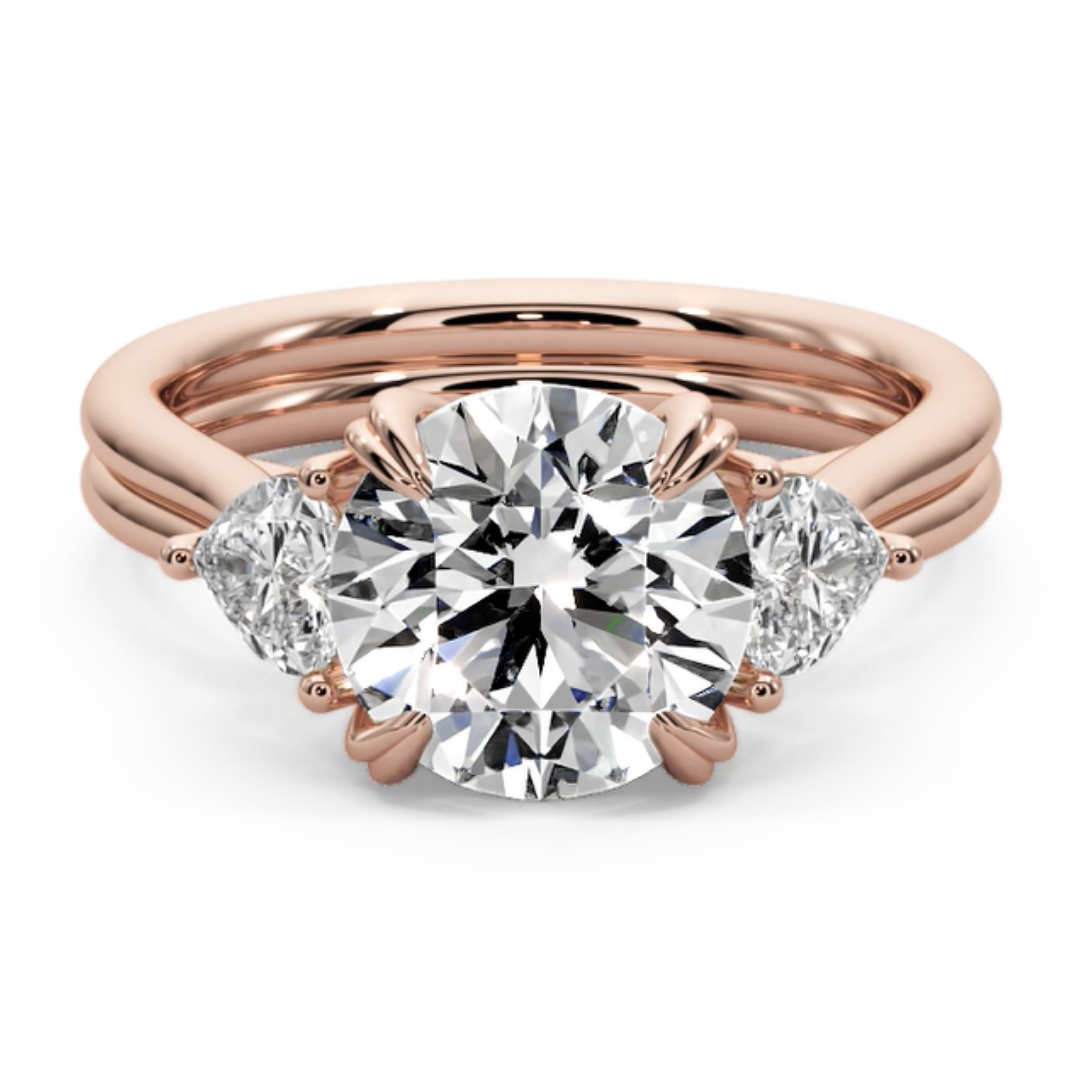 Round Cut 3.00 CT F VS2 Lab Grown Diamond Ring in 14K Gold (IGI Certified)