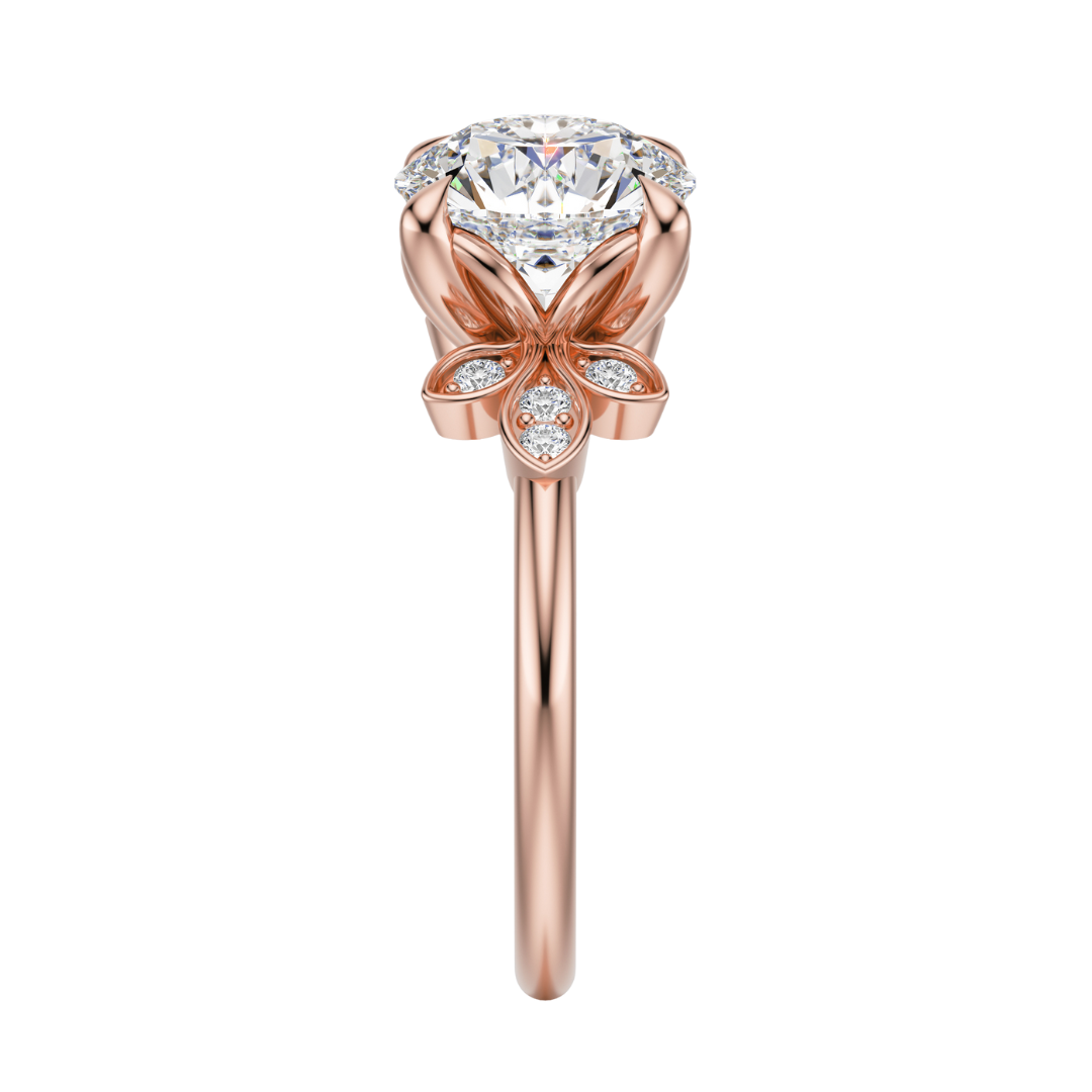 Round Cut 2.10 CT F VS2 Lab Grown Diamond Ring in Gold (IGI)