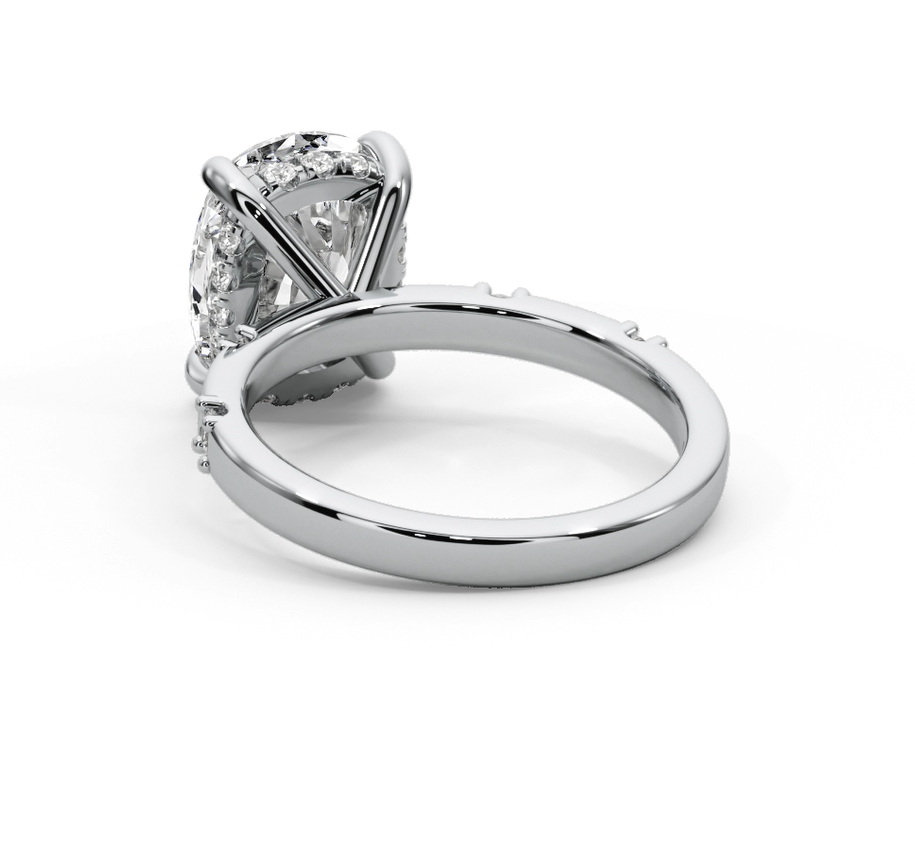 Cushion Cut 2.35 CT F VS2 Lab Diamond Ring in 14K Gold (IGI Certified)
