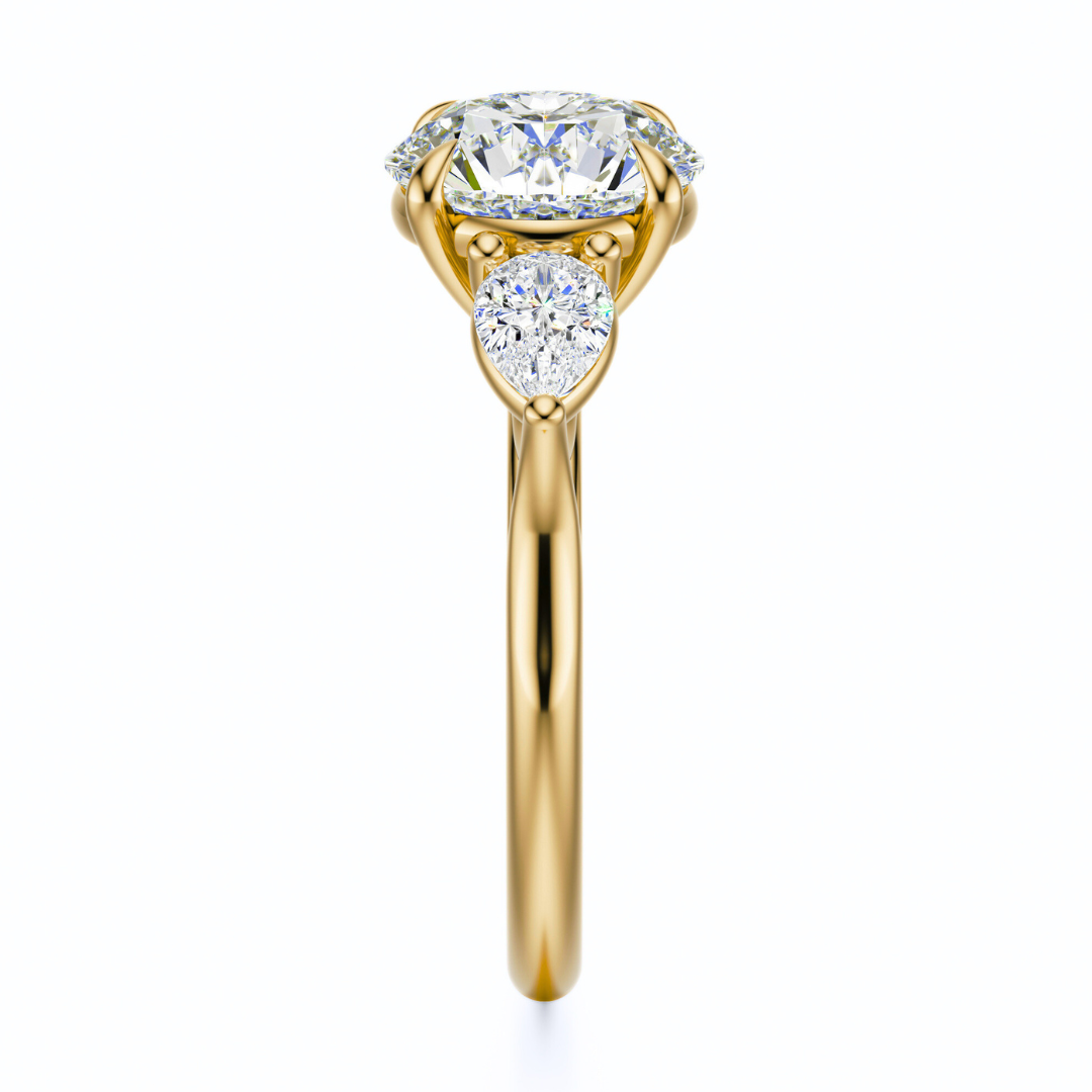 Round Cut 2.50 CT F VS2 Lab Grown Diamond Ring in Gold (IGI)