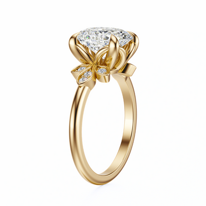 Oval Cut 2.10 CT F VS2 Lab Grown Diamond Ring in Gold (IGI)