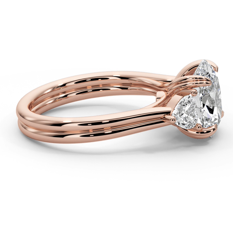 Oval Cut 3.00 CT F VS2 Lab Grown Diamond Ring in 14K Gold (IGI Certified)