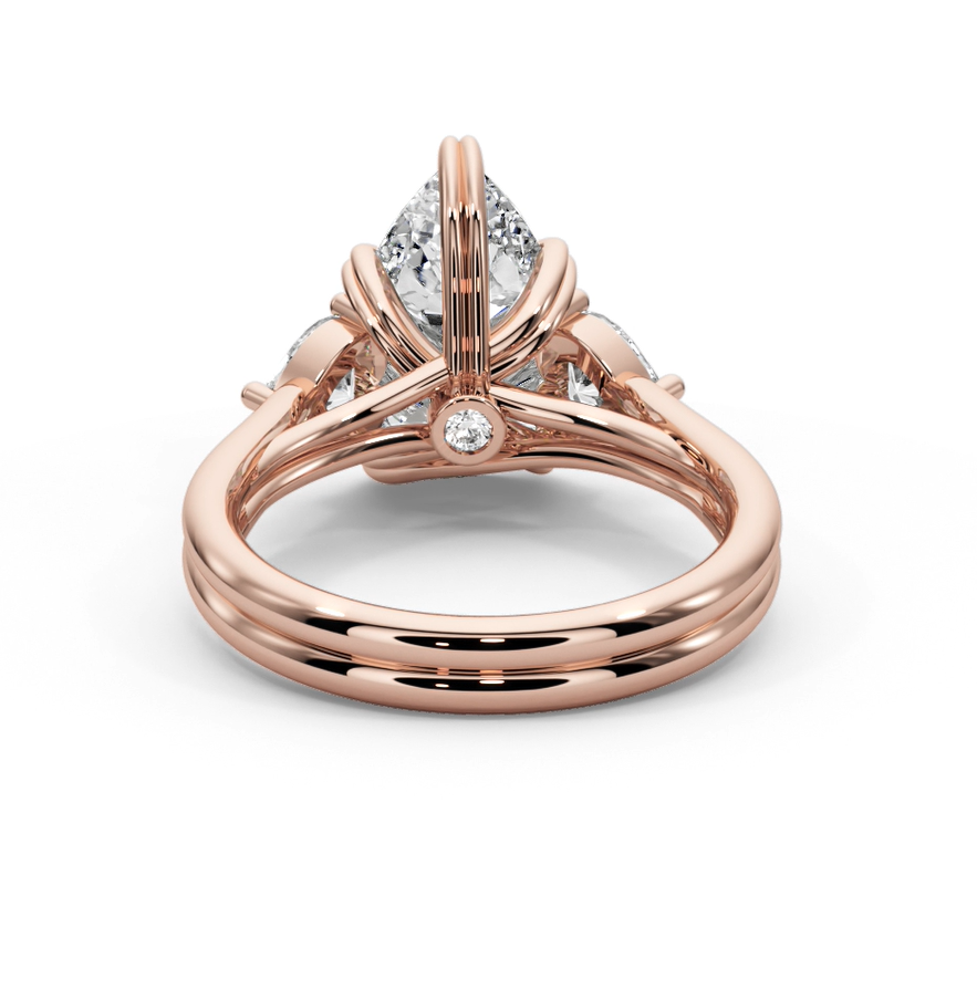 Pear Cut 3.00 CT F VS2 Lab Grown Diamond Ring in 14K Gold (IGI Certified)